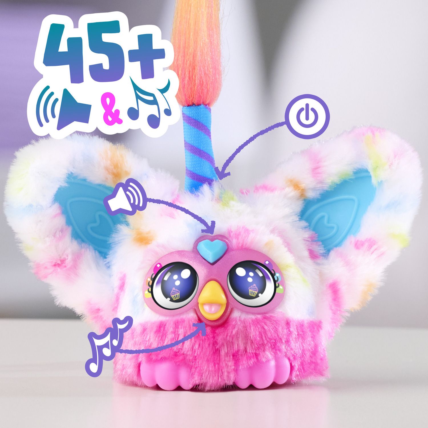 Детская мягкая игрушка Furby Furblets Bee-Day Interactive Plush Toy — фото 5
