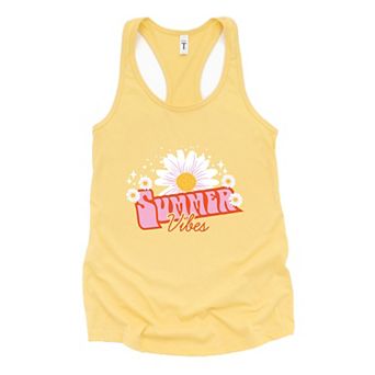 Summer Vibes Daisy - Women's Graphic Racerback Tank Top