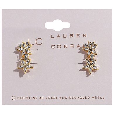 LC Lauren Conrad Gold Tone Cluster Star Stud Earrings