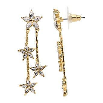 LC Lauren Conrad Star Chain Nickel Free Drop Earrings