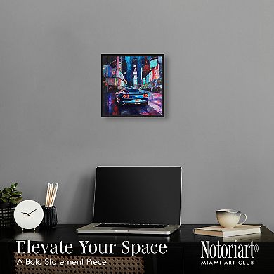 Notoriart Night Drive Canvas Print Wall Art 12 x 12