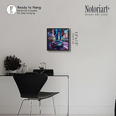 Notoriart Night Drive Canvas Print Wall Art 12 x 12