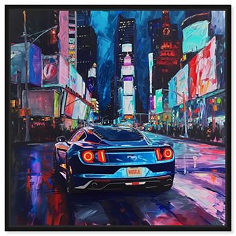 Notoriart Night Drive Canvas Print Wall Art 12 x 12