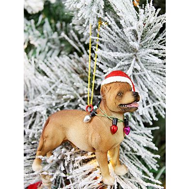 Pitbull Dog Christmas Ornament (Set of 6)