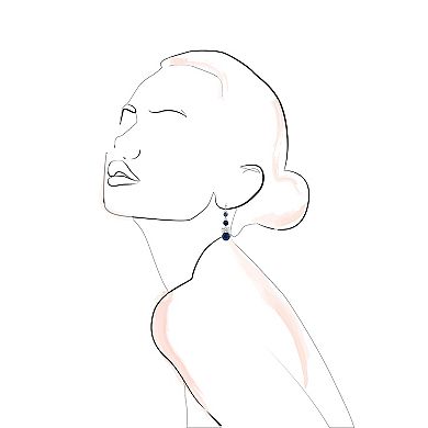 LC Lauren Conrad Crystal Triple-Drop Bow Earrings