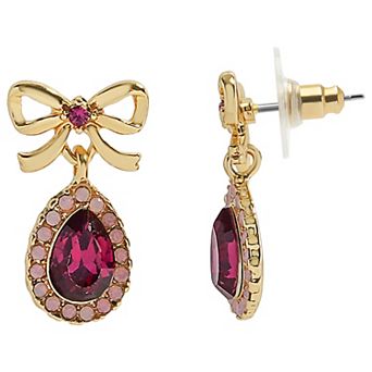 LC Lauren Conrad Crystal Teardrop Post Earrings