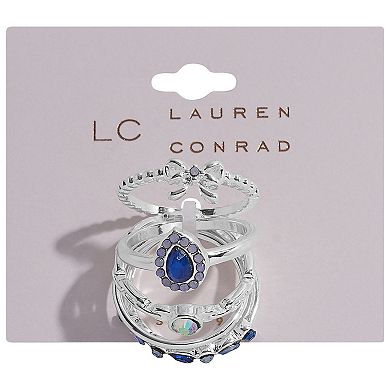 LC Lauren Conrad 5-pc. Crystal and Bow Rings Set
