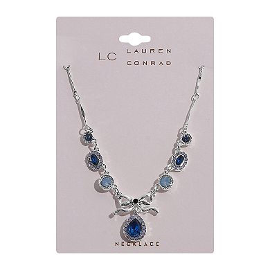LC Lauren Conrad Crystal Pave Bow and Teardrop Pendant Necklace