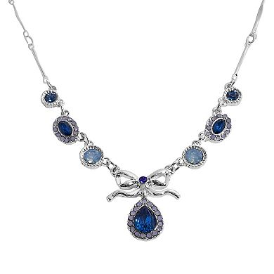 LC Lauren Conrad Crystal Pave Bow and Teardrop Pendant Necklace