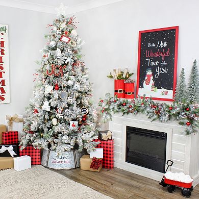 Wood Slice Chalkboard Christmas Ornaments (6-Pack)