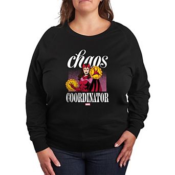Plus Size Marvel Scarlet Witch Chaos Coordinator French Terry Long Sleeve Tee