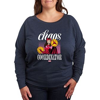 Plus Size Marvel Scarlet Witch Chaos Coordinator French Terry Long Sleeve Tee