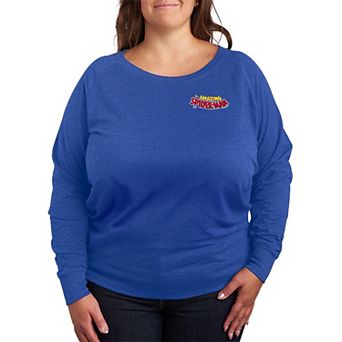 Plus Size Marvel The Amazing Spider-Man Logo French Terry Long Sleeve Tee
