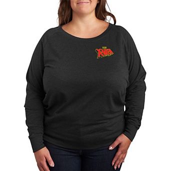 Plus Size Marvel X-Men Logo French Terry Long Sleeve Tee