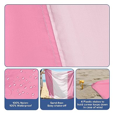 Awesome Home 108" x 84" Family Waterproof Beach Blanket
