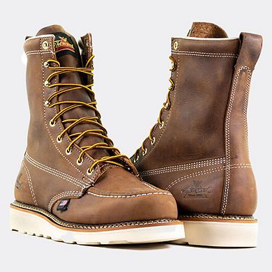 Men's Thorogood American Heritage 8 Inch Crazyhorse Moc Toe Maxwear Wedge Boot