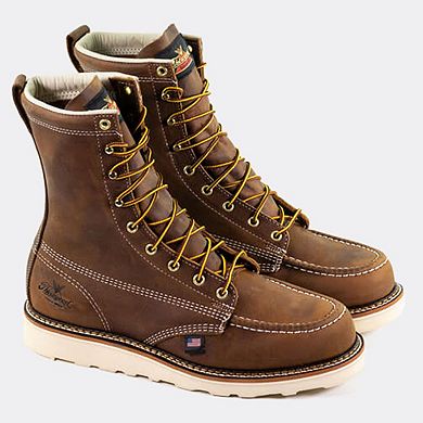 Men's Thorogood American Heritage 8 Inch Crazyhorse Moc Toe Maxwear Wedge Boot
