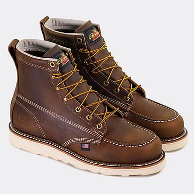 Men's Thorogood American Heritage 6 Inch Trail Crazy Horse Moc Toe Maxwear Wedge Boot
