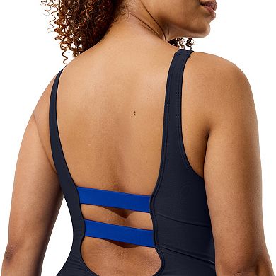 Women's Speedo Solid Scoop Neck One-Piece Swimsuit