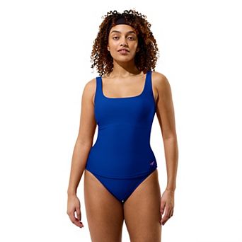 Women's Speedo Solid Scoop Neck Tankini Swim Top