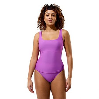 Women's Speedo Solid Scoop Neck Tankini Swim Top