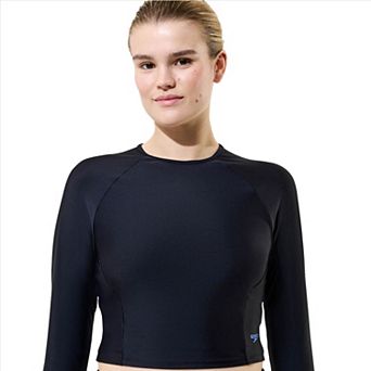 Women's Speedo Solid Long Sleeve Swim Rashguard