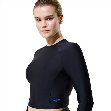 Women's Speedo Solid Long Sleeve Swim Rashguard