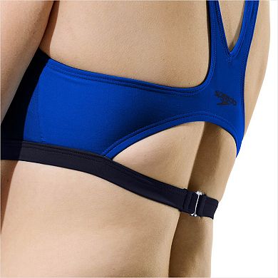 Women's Speedo Colorblock Highneck Swim Top