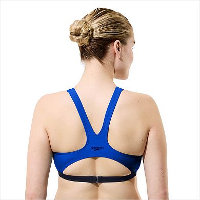 Women's Speedo Colorblock Highneck Swim Top