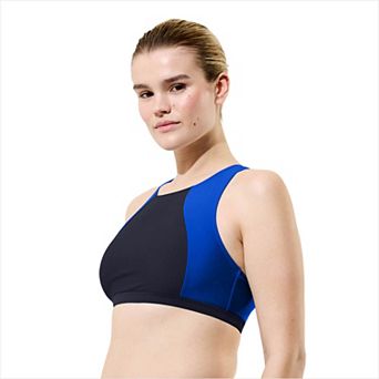 Women's Speedo Colorblock Highneck Swim Top