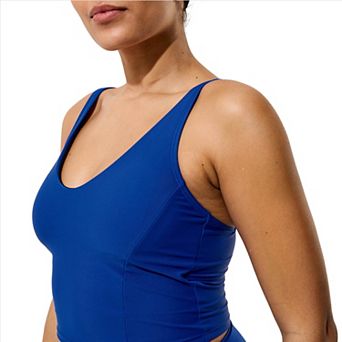 Women's Speedo V-Neck Cropped Swim Top