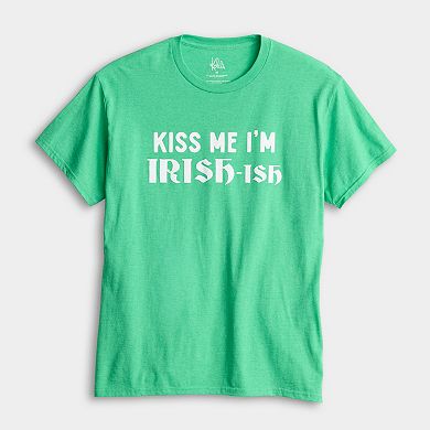 Men's St. Patrick's Day Kiss Me I'm Irish-Ish Tee