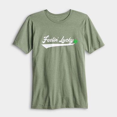 Men's St. Patrick's Day Tee Feelin Lucky Graphic Tee