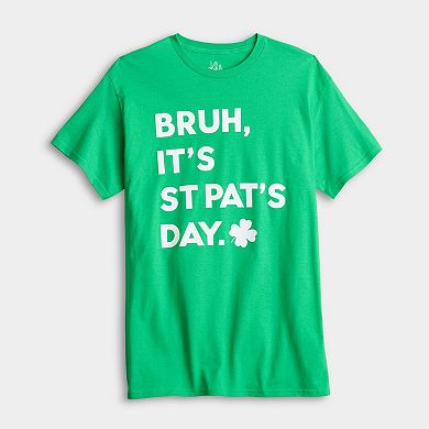 Men's St. Patrick's Day Bruh It's St. Pat's Day Graphic Tee