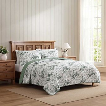 Laura Ashley Dorrie Floral Quilt Set