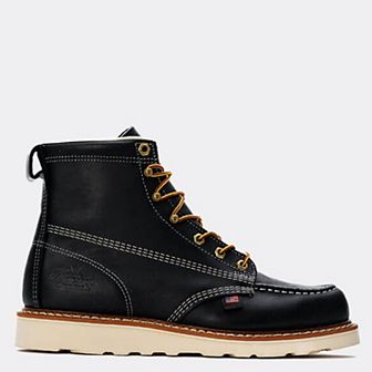 Men's American Heritage 6 Inch Black Moc Toe Maxwear Wedge