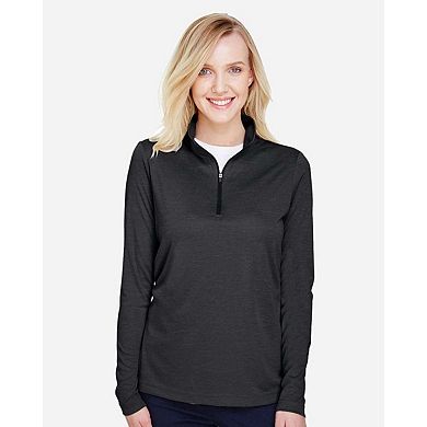 Team 365 Women's Zone Sonic Heather Performance Quarter-Zip Pullover