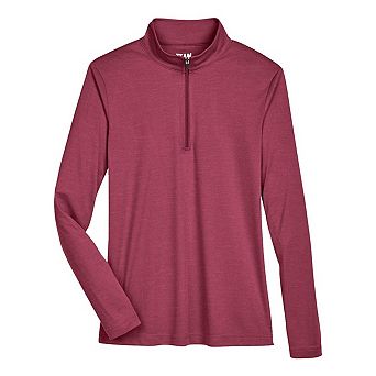 Team 365 Women's Zone Sonic Heather Performance Quarter-Zip Pullover