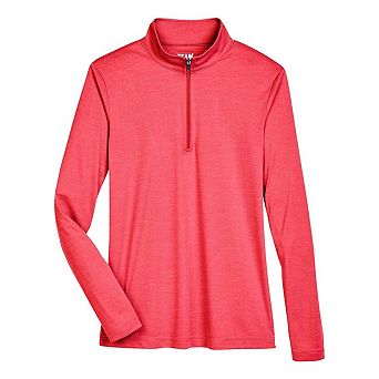 Team 365 Women's Zone Sonic Heather Performance Quarter-Zip Pullover