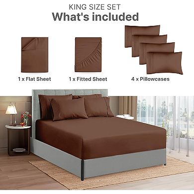 6 Piece Extra Deep Pocket Microfiber Sheet Set