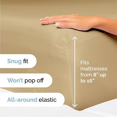 6 Piece Microfiber Solid Sheet Set