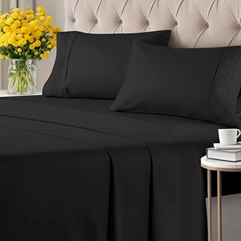 6 pc Microfiber Solid Sheet Set