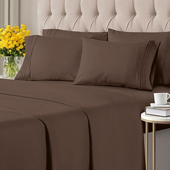 6 pc Microfiber Solid Sheet Set