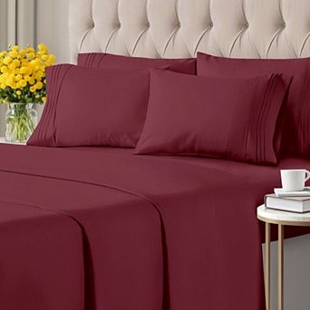 6 pc Microfiber Solid Sheet Set