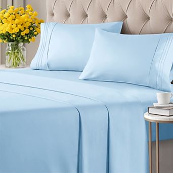 6 pc Microfiber Solid Sheet Set
