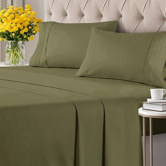 6 pc Microfiber Solid Sheet Set