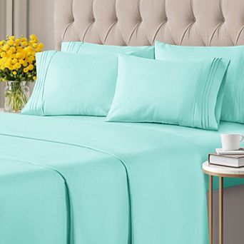 6 pc Microfiber Solid Sheet Set
