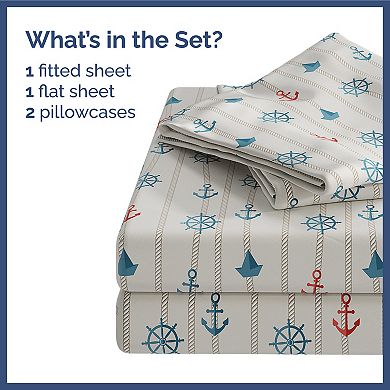 Kids 4 Piece Microfiber Sheet Set