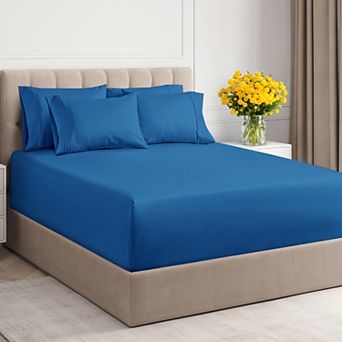 CGK Linens 6 pc Extra Deep Pocket Microfiber Sheet Set, Fits 18" - 24" Inch Mattresses