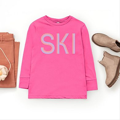 Ski Pastel - Youth Long Sleeve Graphic T-Shirt